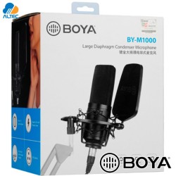 Boya BY-M1000 - micrófono condensador de estudio de gran diafragma