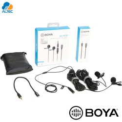 Boya BY-M2D - microfono dual de solapa para dispositivos iOS