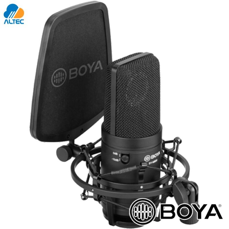 Boya BY-M800 - micrófono condensador de estudio de gran diafragma