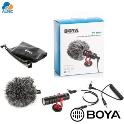 Boya BY-MM1 - micrófono de escopeta para celulares, laptops, camaras