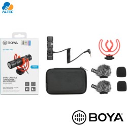 Boya BY-MM1 PRO - micrófono de capsula-dual para celulares, laptops, camaras
