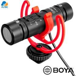 Boya BY-MM1 PRO - micrófono de capsula-dual para celulares, laptops, camaras