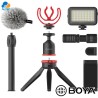 Boya BY-VG350 - microfono con tripode y luz led para smartphones