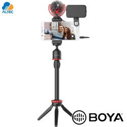 Boya BY-VG350 - microfono con tripode y luz led para smartphones