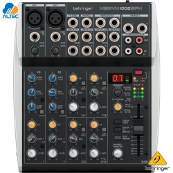 Behringer XENYX 1002SFX - mezclador de 10 entradas, 2 preamplificadores de micrófono, ecualizador e interfaz de audio