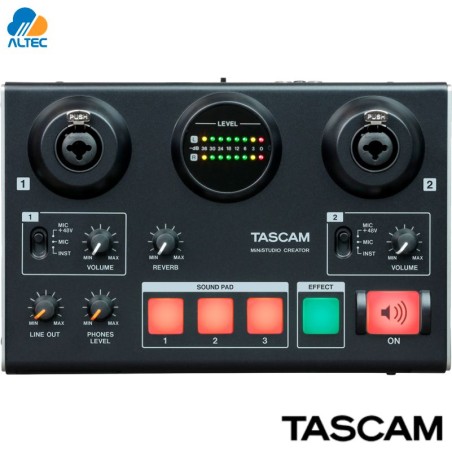 Tascam US-42B - estudio de producción de podcast