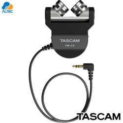 Tascam TM-2X - micrófono condensador estéreo para cámaras dslr con soporte de zapata