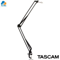 Tascam TM-AM2, soporte de micrófono con brazo articulado para estudio de escritorio