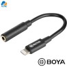 Boya BY-K3 - adaptador de audio trrs (hembra) 3,5mm a lightning (macho)