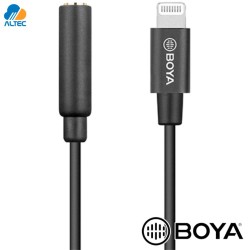 Boya BY-K3 - adaptador de audio trrs (hembra) 3,5mm a lightning (macho)