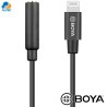 Boya BY-K3 - adaptador de audio trrs (hembra) 3,5mm a lightning (macho)