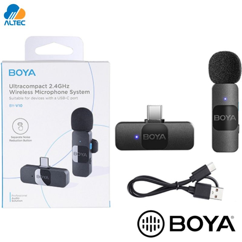 Boya BY-V10 - sistema de micrófono inalámbrico ultracompacto de 2,4 GHz