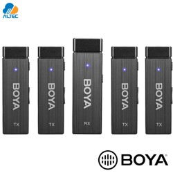 Boya BY-W4 - sistema de 4 micrófonos inalámbrico ultracompacto de 2,4 GHz