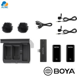 Boya BY-XM6-K6 - sistema de micrófono inalámbrico de doble canal de 2,4 GHz