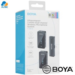 Boya BY-XM6-S4 - sistema de 2 micrófonos inalámbricos ultracompactos de 2,4 GHz