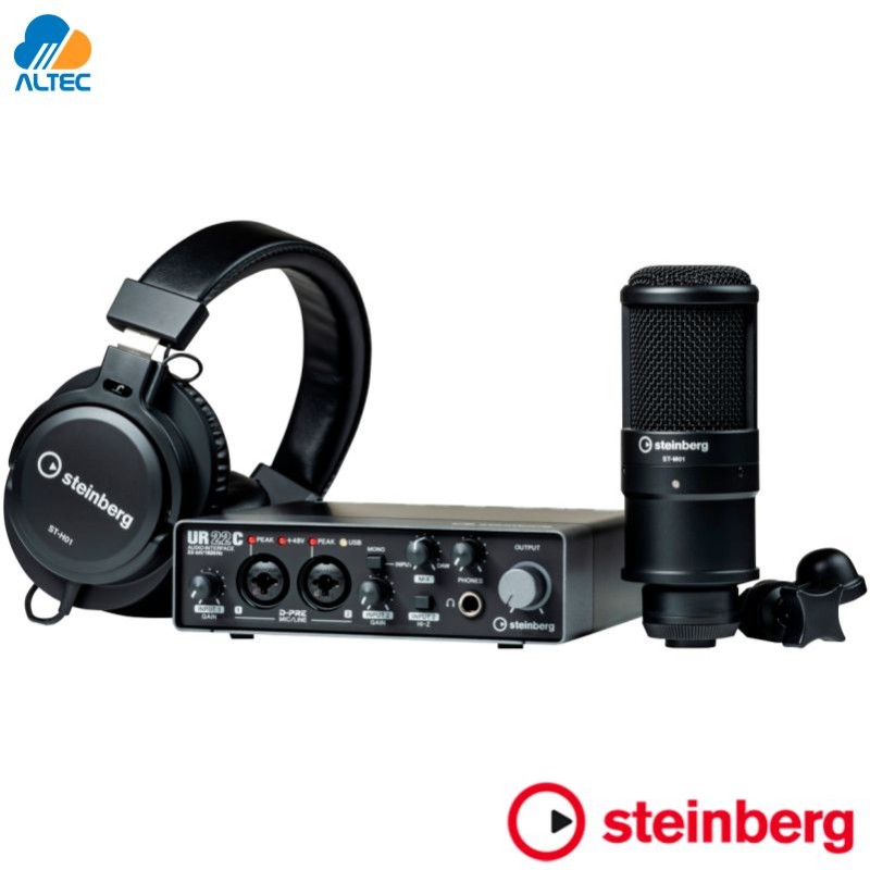 Steinberg UR22C Recording Pack – Studio completo USB-C