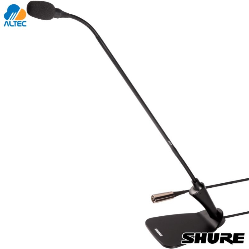 Shure CVG18D-B/C - micrófono cuello de ganso de 45,7 cm con base de sobremesa y previo en línea
