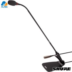 Shure CVG18DRS-B/C - micrófono de tipo flexo de 45,7 cm con base de sobremesa y previo en línea