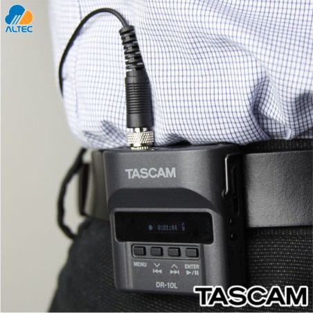 Enregistreur Audio Tascam DR-10CH - Pour Micro-cravate, Backup PCM 48kHz/24-bit, Carte MicroSD