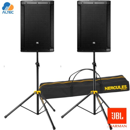 Combo Par JBL SRX815P y trípodes