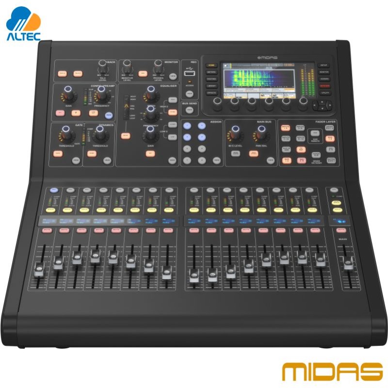 Midas M32R LIVE - mezcladora digital 40 entradas, 16 preamplificadores, 17 faders motorizados, interfaz de audio