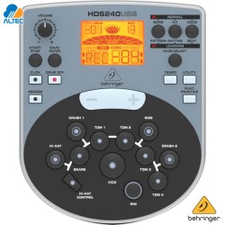 Behringer XD80USB - batería electrónica de 8 piezas con 175 sonidos, 15 baterías, pantalla LCD e interfaz USB